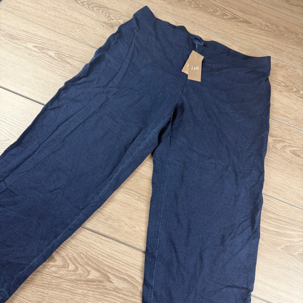 J. Jill Womens Pure Jill Slim Crops Indigo Stretch Pants Blue M